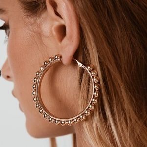 Princess Polly Gold Beaded Hoops